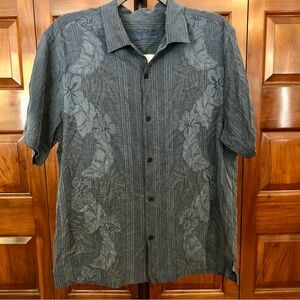 Tommy Bahama Bali Border Silk Camp Short Sleeve Woven Shirt